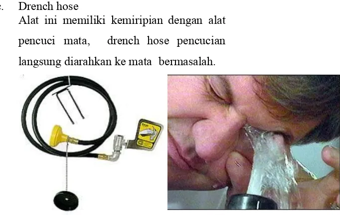 Gambar 2.3 Drench Hose dan Teknik Pencucian