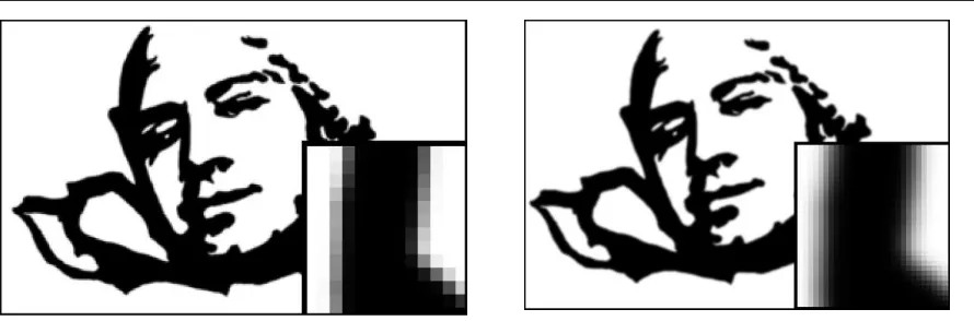 Fig. 6. Two versions of a file with varying degrees of pixelation 