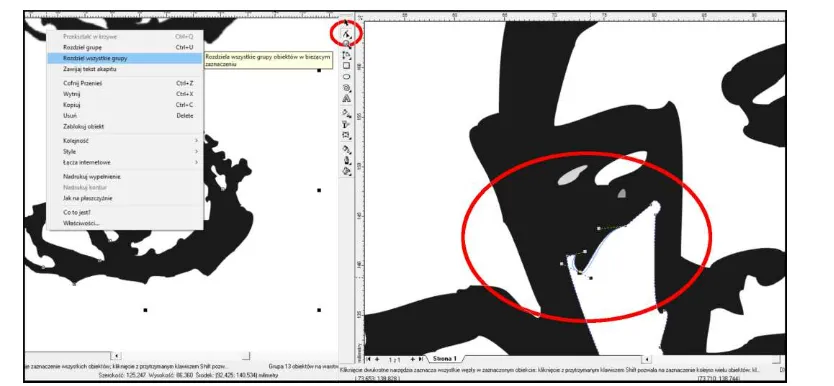 Fig. 14. Comparison of the files (from left) input, prepared for vectorization, vector 