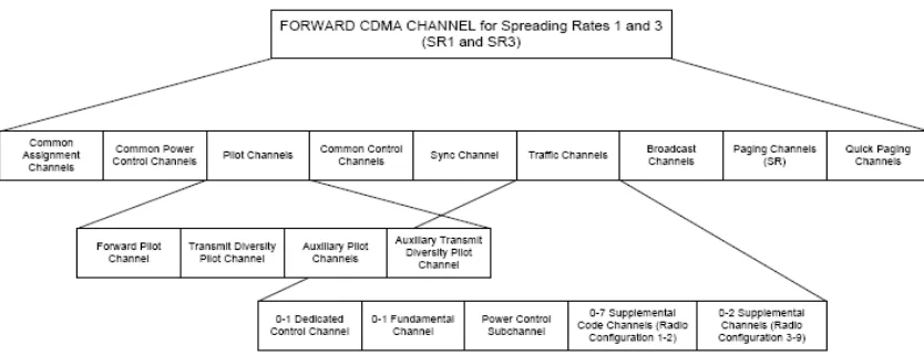 Gambar 2.5 Struktur Kanal Forward yang ditransmitkan oleh BTS 