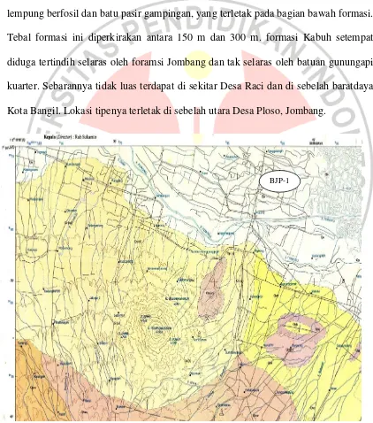 Gambar 4.1 Peta geologi daerah penelitian (S.Santosa dan T.Suwarti, 1992) 