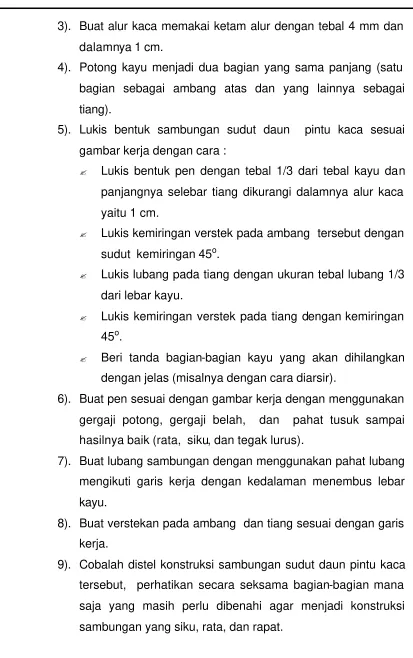gambar kerja dengan cara : 