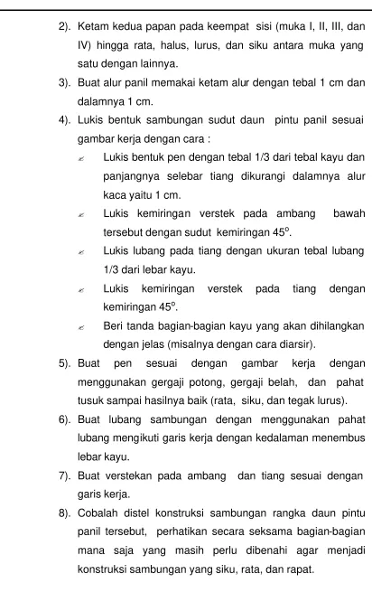 gambar kerja dengan cara : 