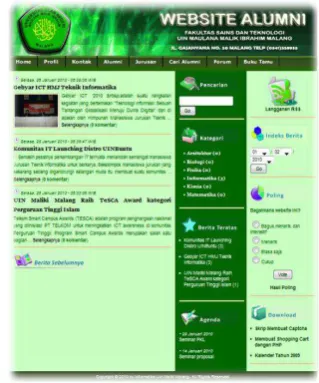 Gambar 4.  Halaman Depan web alumni 