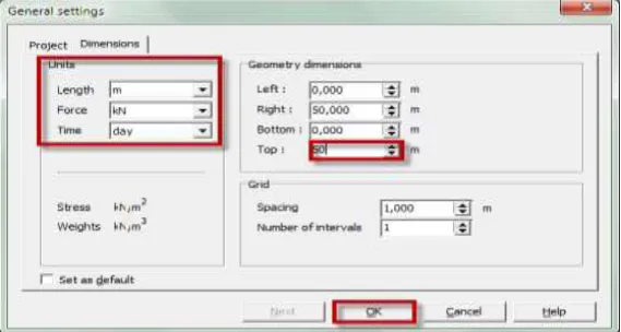 Gambar 9.5 Jendela General Setting (Dimensi) 