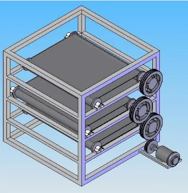 Gambar  1.  Rancangan alat pengering tipe konveyor.