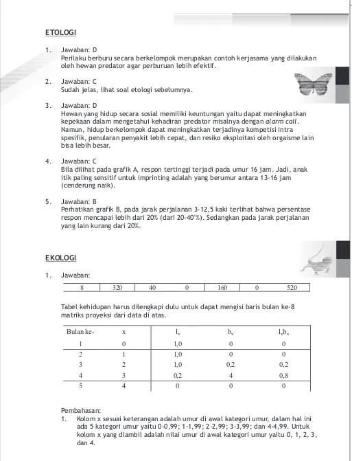 Tabel kehidupan harus dilengkapi dulu untuk dapat mengisi baris bulan ke-8