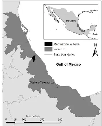 Fig. 1  The geographical context in Martínez de la Torre,  Mexico. 