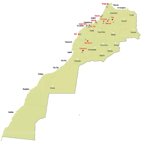 Fig. 1  Map of Morocco showing farm’s localization. 