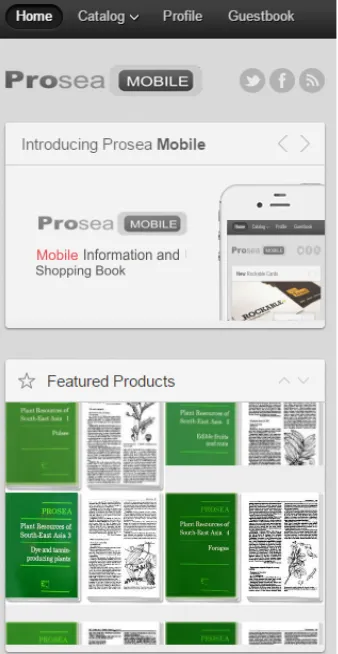 Gambar 13 Tampilan Home Aplikasi Mobile Penjualan Buku PROSEA