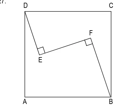 Gambar di samping adalah parabola dengan persamaan y=25−x2 yang memotong sumbu x di titik A  dan  B