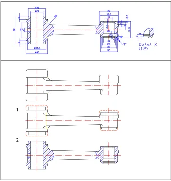 Gambar 3.3. Proses pemesinan arm