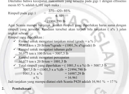Tabel 3 Penambahan Lebar Jalan Lurus 
