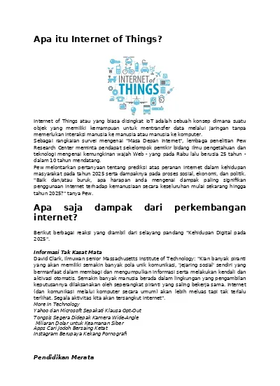 Apa itu Internet of Things