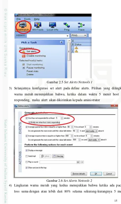 Gambar 2.5 Set Alerts Nettools 1