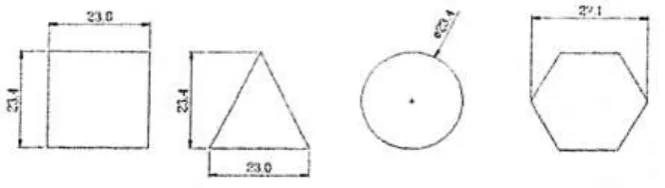 Gambar 11. Contoh Ukuran Bentuk. 