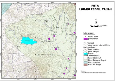 Gambar 2. Peta Lokasi Pengambilan Profil Tanah Pewakil 