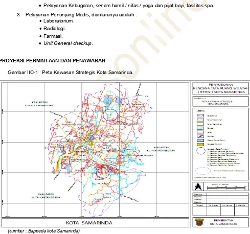 Gambar IIC-1 : Peta Kawasan Strategis Kota Samarinda.Peta Kawasan Strategis Kota Samarinda