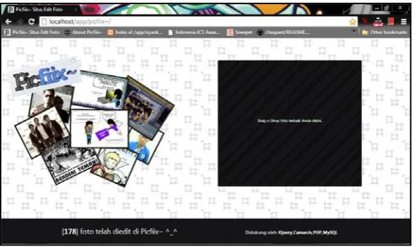 Gambar 2. Screenshot Homepage Picfiix 