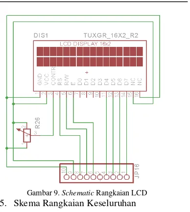 Gambar 9. Schematic Rangkaian LCD 