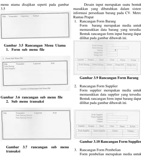 Gambar  3.5  Rancangan  Menu  Utama 