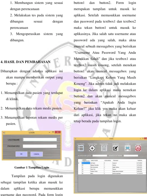 Gambar 1 Tampilan Login 
