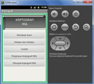 Gambar 4.4 Tampilan Form Menu Awal 