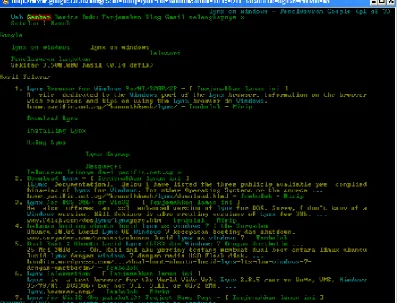 Gambar 1 Browser Lynx (Text Browser)