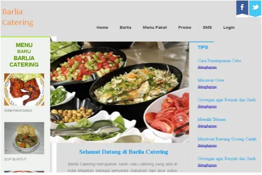 Gambar 4.2 Halaman Barlia Catering 