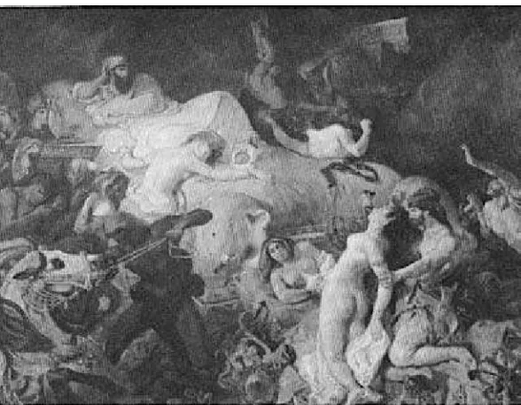 Gambar 4. Kematian Sardanapalus, lukisan karya Eugene Delacroix