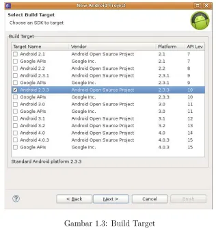 Gambar 1.3: Build Target