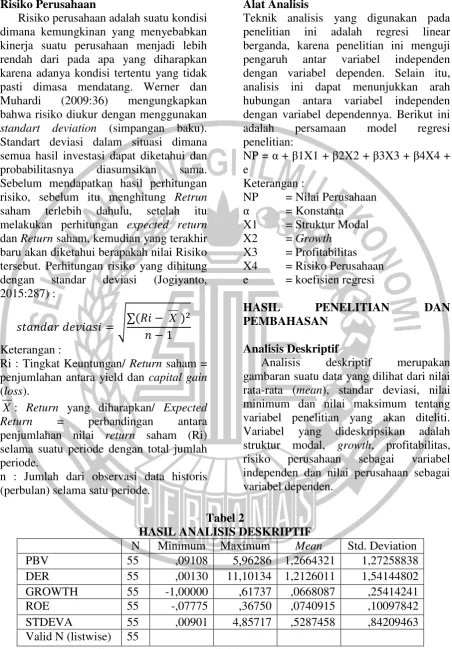 gambaran suatu data yang dilihat dari nilai 