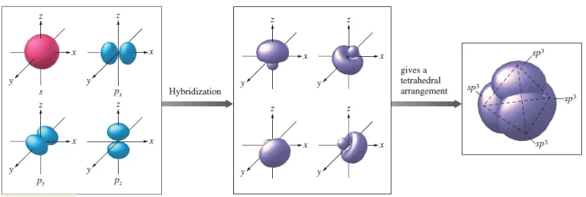 Gambar 1. Diagram hibridisasi sp3