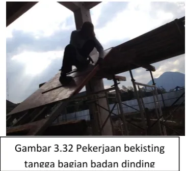 Gambar 3.32 Pekerjaan bekisting 