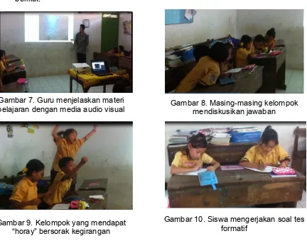 Gambar 7. Guru menjelaskan materipelajaran dengan media audio visual
