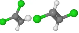 Figure 2.1: 1,1-dichloroethene and 1,2-dichloroethene.