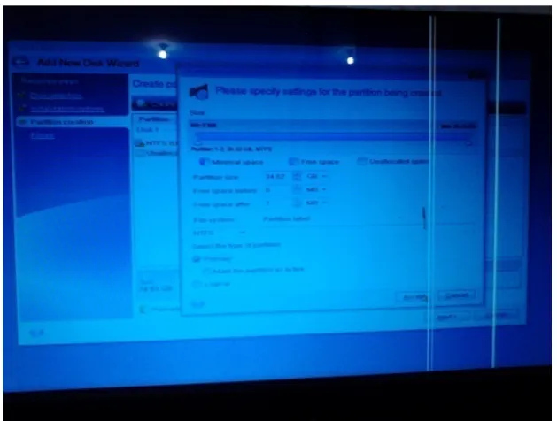 Gambar 4.1 Partition wizard