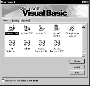 Gambar 1.1 Tampilan Awal Visual Basic 