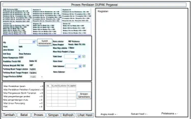 Gambar 10. Form input data penilaian 