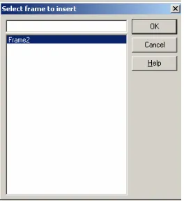 Gambar 6.12 Kotak Dialog Select Frame to Insert 
