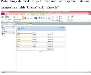 PENGANTAR MICROSOFT ACCESS - LAPORAN PRAKTIKUM DASAR KOMPUTER INDONESIA