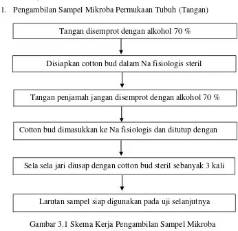 Gambar 3.1 Skema Kerja Pengambilan Sampel Mikroba              