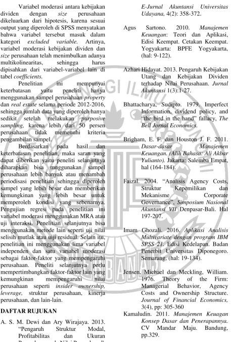 tabel coefficients. 