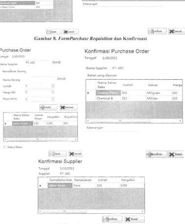 Gambar 8.  Forml'urchuse Requisition dan  Konfir masi 