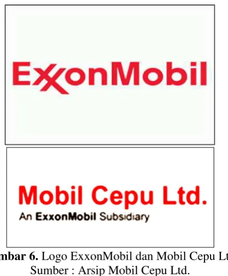 Gambar 6.  Logo ExxonMobil dan Mobil Cepu Ltd. 