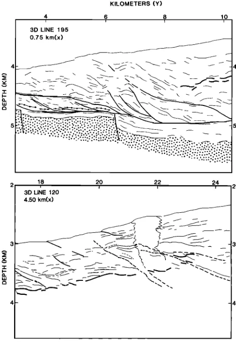 Fig. 6. These are line drawing interpretations of lines 120 and 195 illustratedin Plate 2c