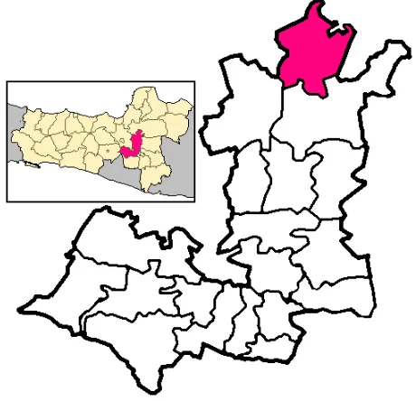 Gambar 1. Peta wilayah kabupaten Boyolali