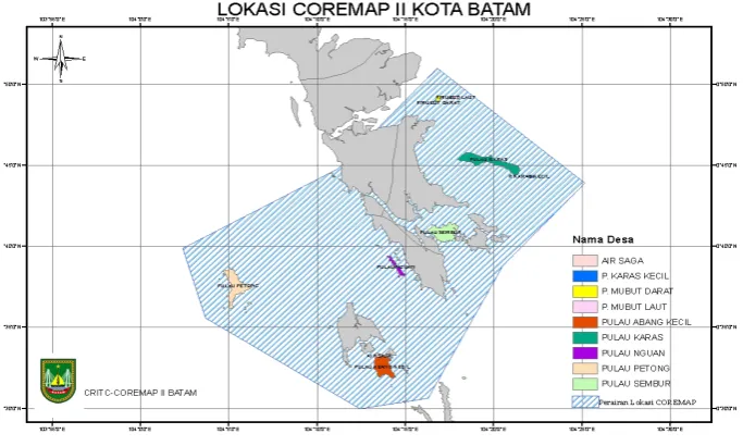 Gambar 3.1 Lokasi COREMAP II Kota Batam 