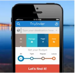 Gambar diatas  merupakan desain aplikasi perencanaan perjalanan oleh Indonesian user
