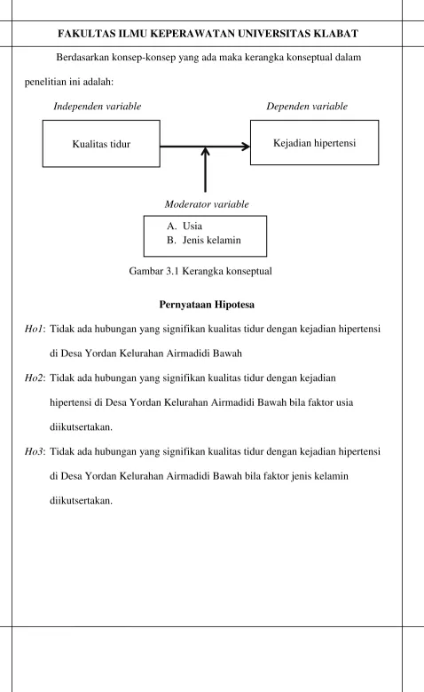 Gambar 3.1 Kerangka konseptual  